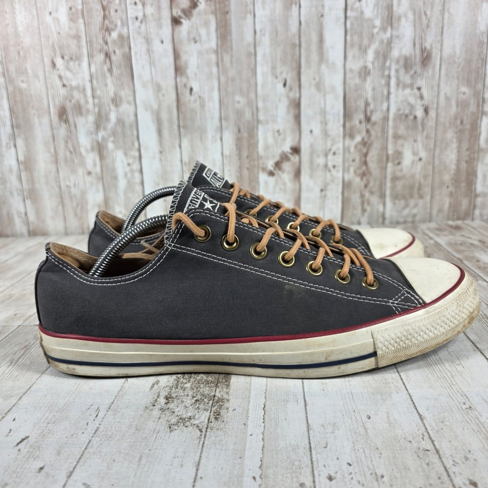 Converse Chuck Taylor All Star Low Top Mens 10.5 Grey Canvas Shoes 151261F